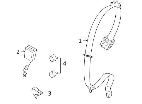 Rear Seat Belts for 2012 Porsche 911 #0
