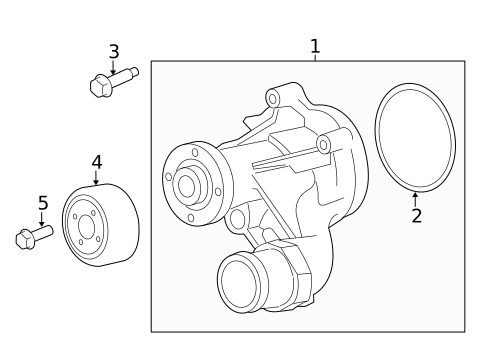 Water Pump for 2014 Ford Mustang #1