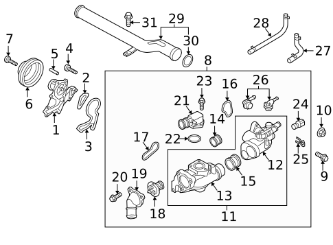 Water Pump for 2018 Kia Sedona #0