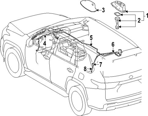 Antenna & Radio for 2024 Toyota Sequoia #1