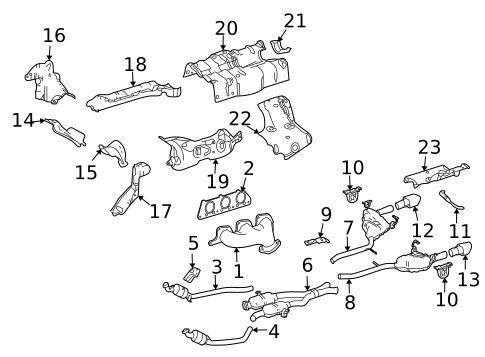 Exhaust Components for 2009 Mercedes-Benz R350 #0