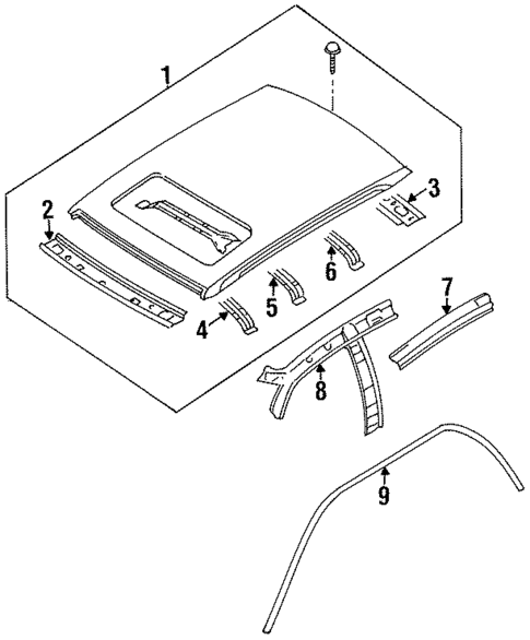 Roof & Components for 1997 Nissan Sentra #0