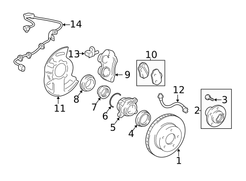 Front Brakes for 2007 Toyota 4Runner #1