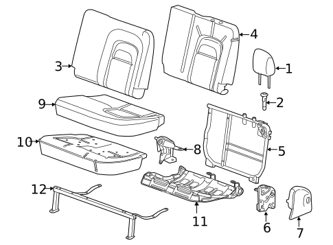Rear Seat Components for 2019 Chevrolet Colorado #2