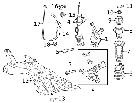 Suspension Components for 2012 Toyota Prius C #0