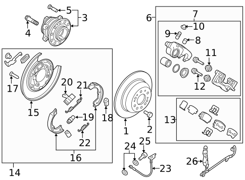 Rear Brakes for 2019 Kia Sorento #0