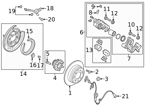 Brake Components for 2018 Hyundai Sonata #1