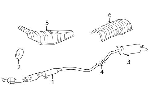 Exhaust Components for 2005 Toyota Prius #0