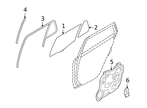 Rear Door for 2010 Hyundai Santa Fe #0