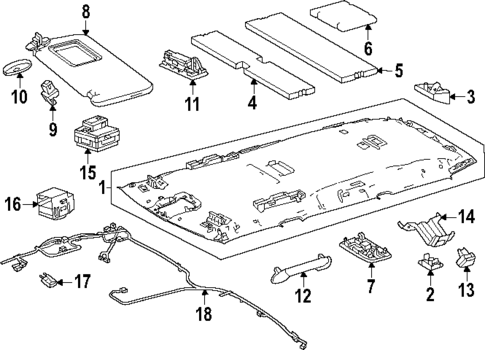 Interior Trim - Roof for 2025 Toyota 4Runner #1