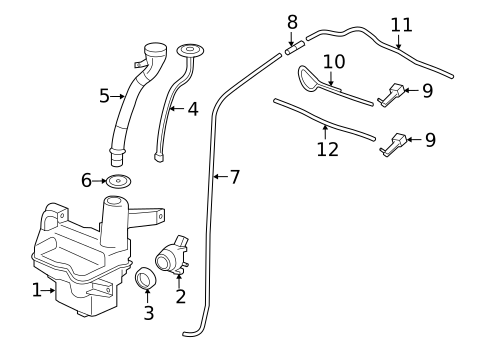 Washer Components for 2012 Honda Civic #2