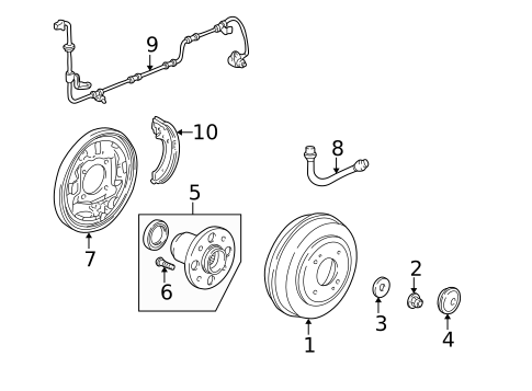 Rear Brakes for 1996 Honda Civic #0