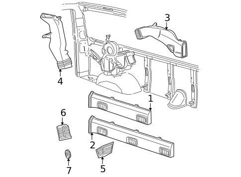 Ducts for 2017 GMC Savana 2500 #1