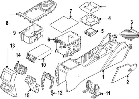 Console for 2025 Kia K4 #0