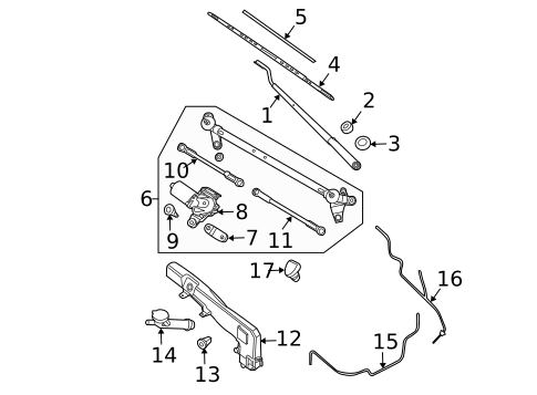Wiper & Washer Components for 2005 Nissan Pathfinder #0
