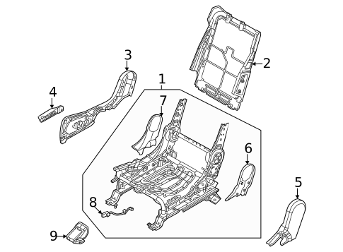 Rear Seat Components for 2023 Kia EV6 #0