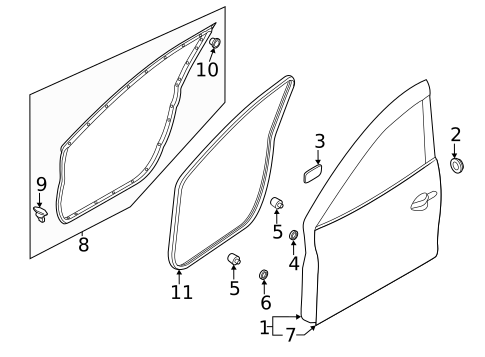 Door & Components for 2018 Mazda 3 #1