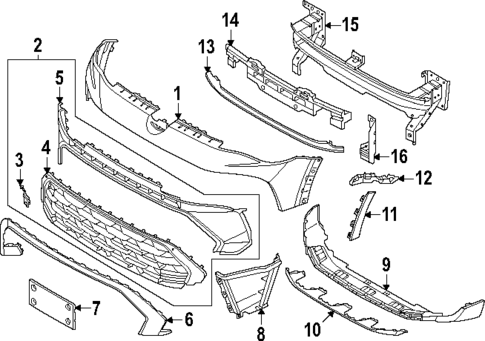Bumper & Components - Front for 2025 Volkswagen Taos #0