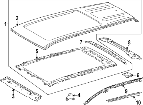 Roof & Components for 2025 Lexus TX500h #1