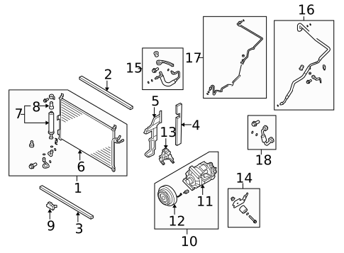 Condenser, Compressor & Lines for 2010 INFINITI M45 #0
