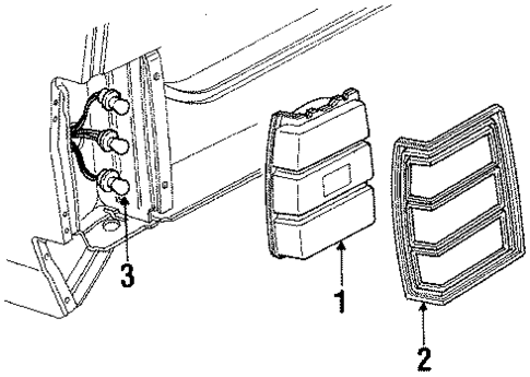 Tail Lamps for 1988 Chevrolet Caprice #1