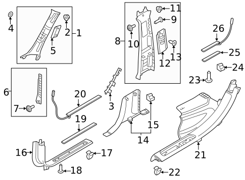 Interior Trim - Pillars for 2019 Volvo S90 #1