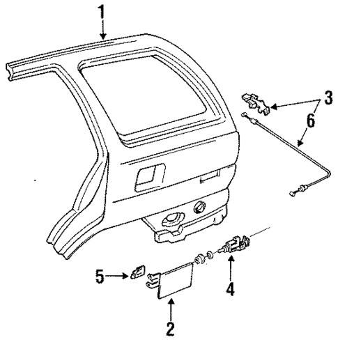 Fuel Door for 1995 Mercury Tracer #0