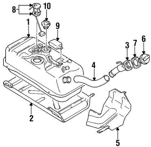 Fuel System Components for 1998 Chevrolet Tracker #0