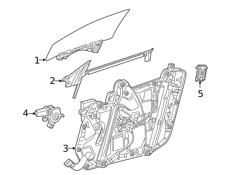 Glass - Front Door for 2021 Mercedes-Benz AMG GT 63 S #0