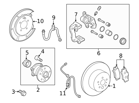 Brake Components for 2009 Toyota Camry #1