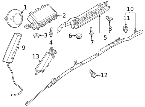 Air Bag Components for 2021 Mazda CX-30 #0