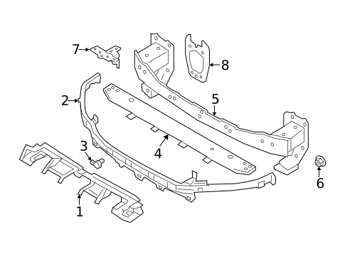 Bumper & Components - Front for 2021 Jaguar E-Pace #1
