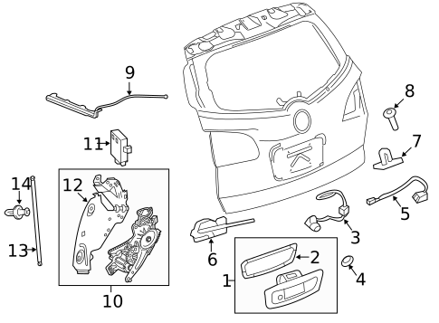 Lock & Hardware for 2011 Chevrolet Traverse #2