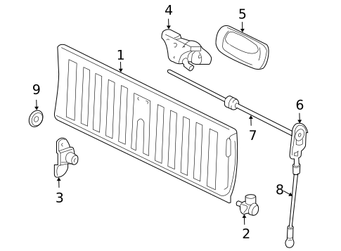 Tail Gate for 2007 Chevrolet Silverado 1500 Classic #2