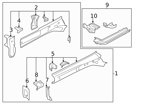 Structural Components & Rails for 2023 Subaru Crosstrek #0