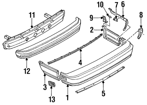 Bumper Assembly - Rear for 1988 Nissan Sentra #2