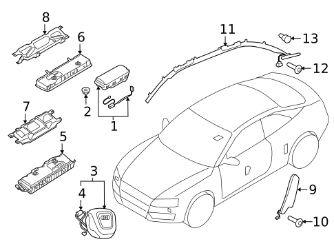 Air Bag Components for 2015 Audi A5 Quattro #0