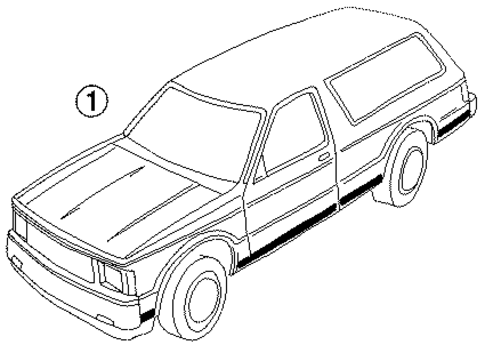 Stripe Tape for 1991 Oldsmobile Bravada #3