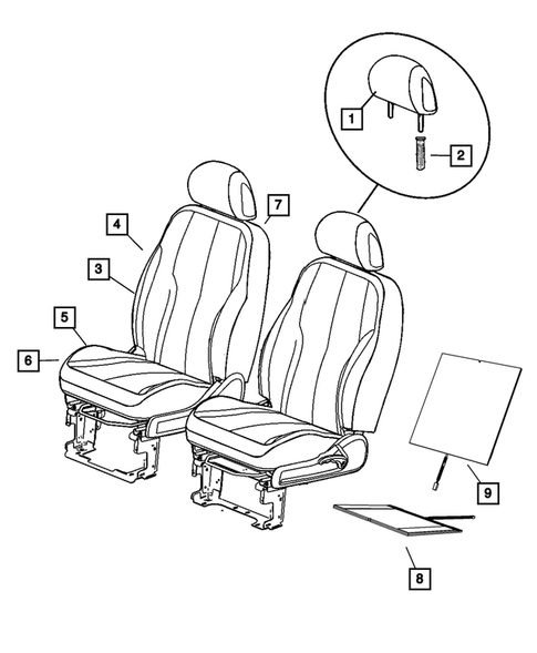 Front Seats - First Row for 2010 Chrysler PT Cruiser #0