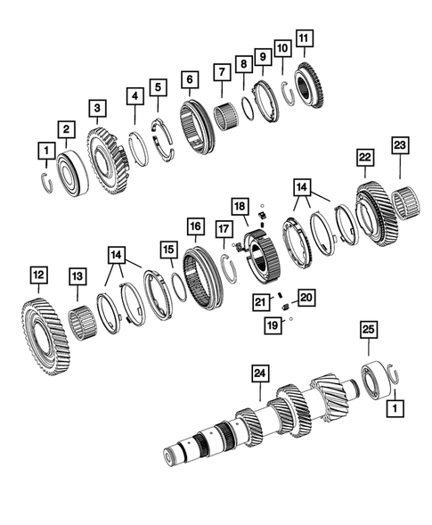 Gear Train for 2018 Jeep Wrangler #0
