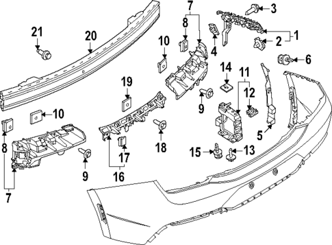 Bumper & Components - Rear for 2025 Ford Mustang #1