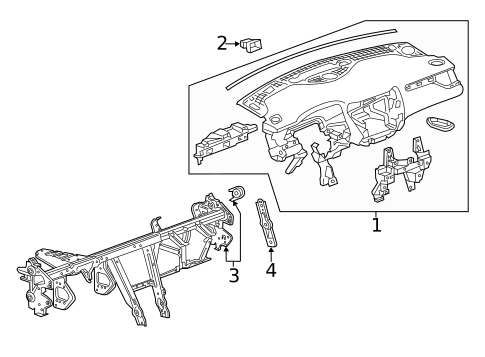 Instrument Panel for 2021 GMC Acadia #0