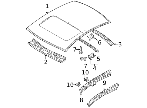 Roof & Components for 2013 Mazda 3 #3