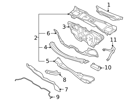 Cowl for 2006 Volkswagen Beetle #0