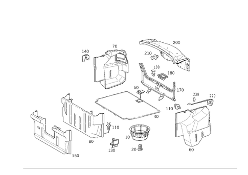 Luggage Compartment Covering for 1999 Mercedes-Benz E430 #1