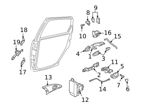 Lock & Hardware for 2004 Ford Focus #1