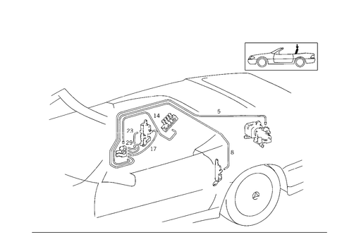 Hydraulic Lines Used for Roll-Over Bar for 1993 Mercedes-Benz 600SL #0