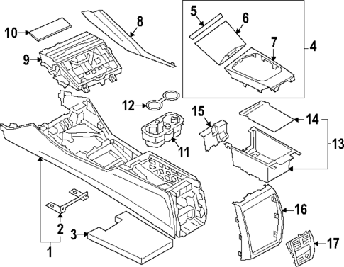Center Console for 2024 BMW M440i #0