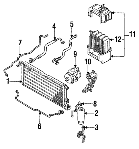 Condenser, Compressor & Lines for 1992 Toyota Pickup #0