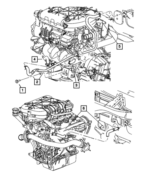 Air Conditioner and Heater Plumbing for 2004 Chrysler Pacifica #1